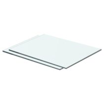 vidaXL Schappen 2 st 40x25 cm glas transparant Wanddecoratie Transparant Glas