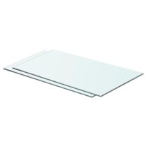 vidaXL Schappen 2 st 60x45 cm glas transparant Wanddecoratie Transparant Glas