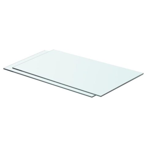 vidaXL Schappen 2 st 60x45 cm glas transparant Wanddecoratie Transparant Glas