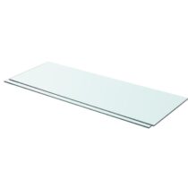 vidaXL Schappen 2 st 80x30 cm glas transparant Wanddecoratie Transparant Glas