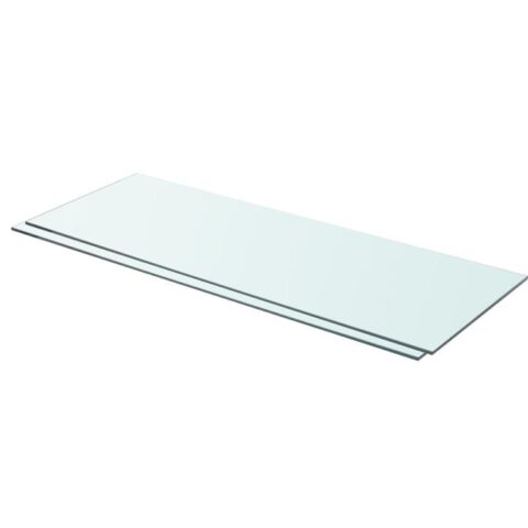 vidaXL Schappen 2 st 80x30 cm glas transparant Wanddecoratie Transparant Glas