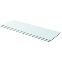 vidaXL Schappen 2 st 90x30 cm glas transparant Wanddecoratie Transparant Glas