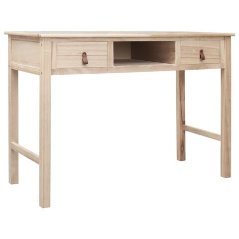 vidaXL Schrijftafel 110x45x76 cm hout naturel Bureau Bruin Hout