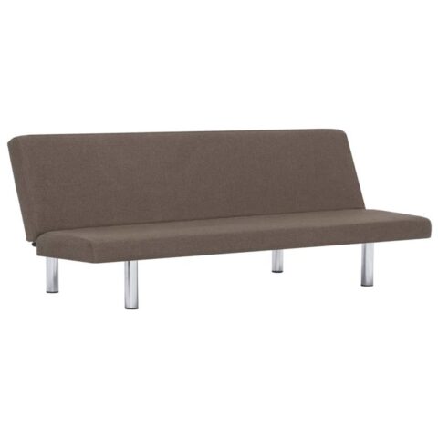 vidaXL Slaapbank polyester taupe Bedden Bruin Polyester