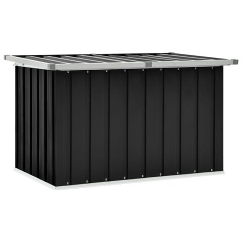 vidaXL Tuinbox 109x67x65 cm antraciet Tuinhuizen & opbergers Grijs Staal