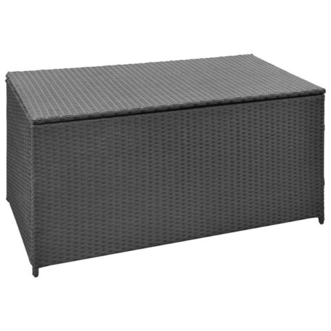 vidaXL Tuinbox 120x50x60 cm poly rattan zwart Tuinhuizen & opbergers Zwart Polyamide