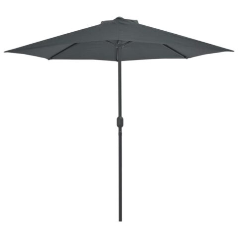 vidaXL Tuinparasol half met aluminium paal 270x135 cm antraciet Zonwering Grijs