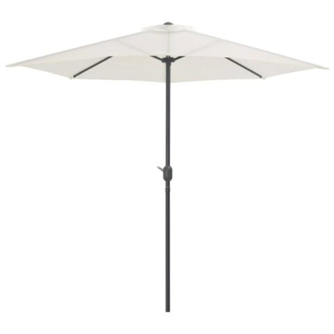 vidaXL Tuinparasol half met aluminium paal 270x135 cm zandkleurig Zonwering Beige