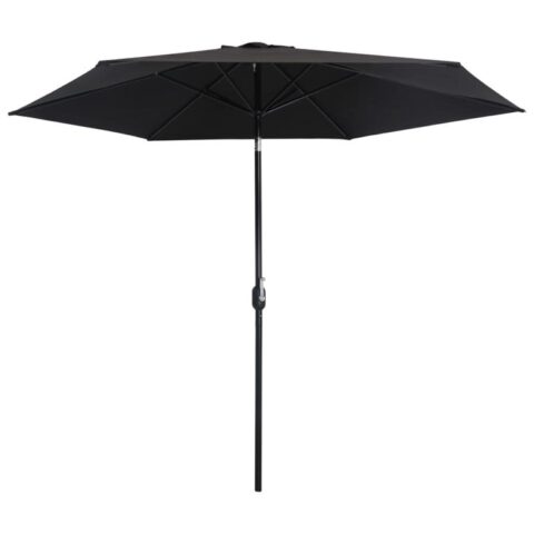 vidaXL Tuinparasol met metalen paal 300 cm zwart Zonwering Zwart