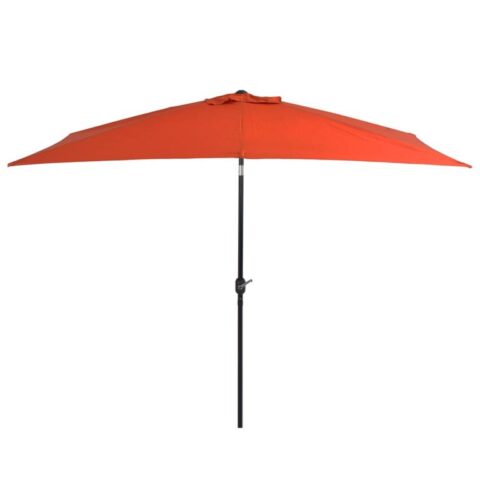 vidaXL Tuinparasol met metalen paal 300x200 cm terracotta Zonwering Bruin