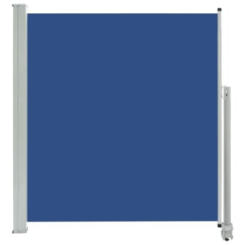 vidaXL Tuinscherm uittrekbaar 140x300 cm blauw Zonwering Blauw IJzer