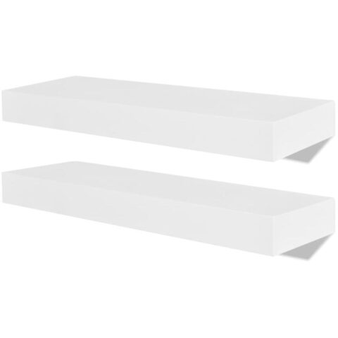 vidaXL Wandplanken 4 st 40 cm wit Wanddecoratie Wit MDF