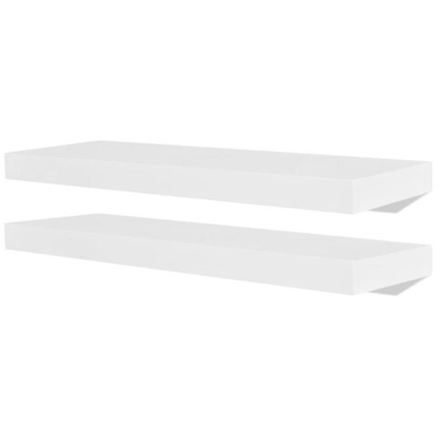 vidaXL Wandplanken 4 st 60 cm wit Wanddecoratie Wit MDF