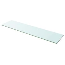 vidaXL Wandschap transparant 100x25 cm glas Wanddecoratie Transparant Glas