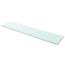 vidaXL Wandschap transparant 110x25 cm glas Wanddecoratie Transparant Glas