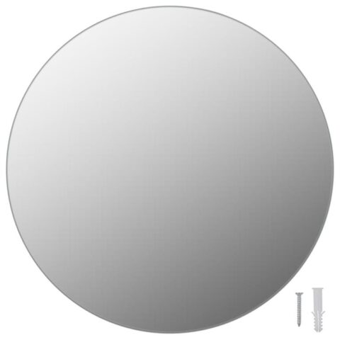 vidaXL Wandspiegel rond 40 cm glas Spiegel Zilver Glas