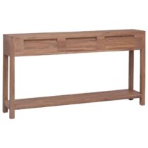 vidaXL Wandtafel 145x30x80 cm massief teakhout Tafels Bruin Hout