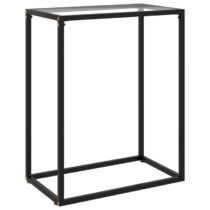 vidaXL Wandtafel 60x35x75 cm gehard glas transparant Tafels Transparant Glas