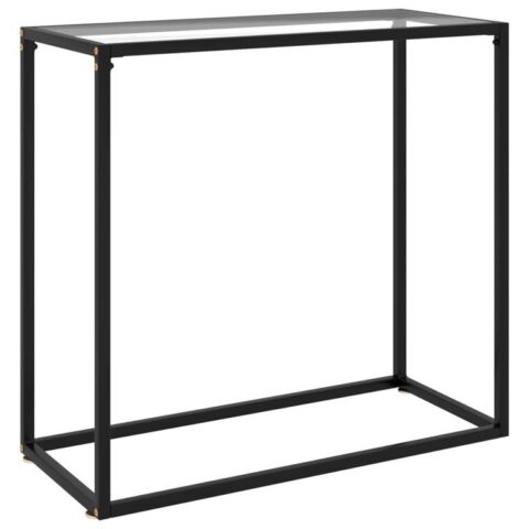 vidaXL Wandtafel 80x35x75 cm gehard glas transparant Tafels Transparant Glas