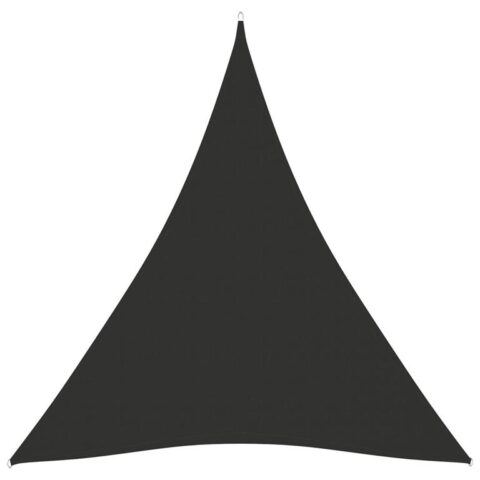 vidaXL Zonnescherm driehoekig 5x6x6 m oxford stof antracietkleurig Zonwering Grijs Staal