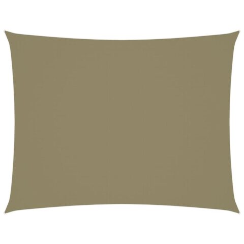 vidaXL Zonnescherm rechthoekig 3x4 m oxford stof beige Zonwering Beige Staal