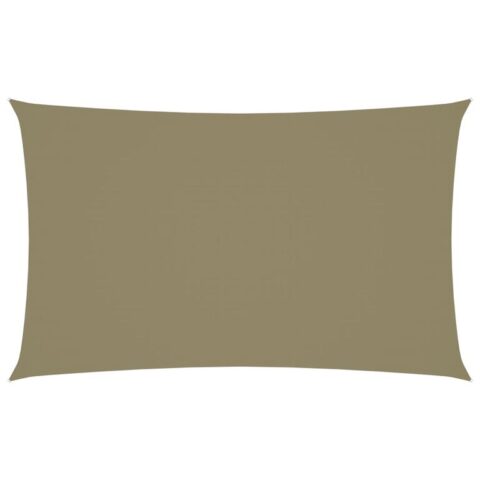 vidaXL Zonnescherm rechthoekig 3x6 m oxford stof beige Zonwering Beige Staal