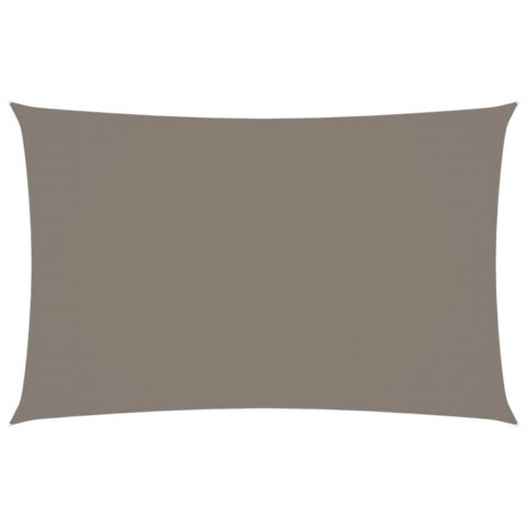 vidaXL Zonnescherm rechthoekig 4x7 m oxford stof taupe Zonwering Bruin Staal