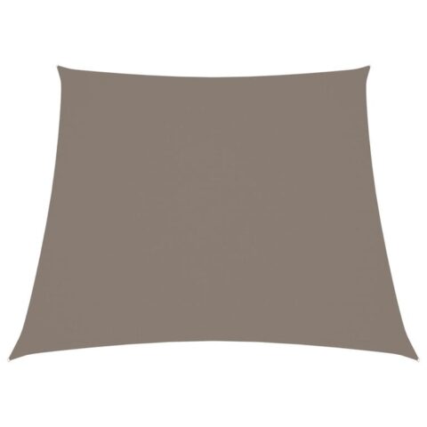 vidaXL Zonnescherm trapezium 4/5x4 m oxford stof taupe Zonwering Taupe Staal