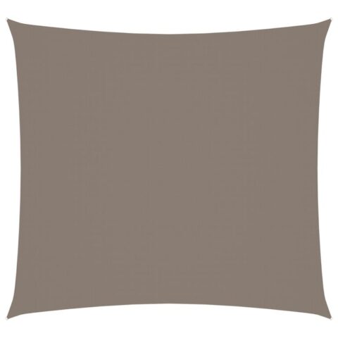 vidaXL Zonnescherm vierkant 4x4 m oxford stof taupe Zonwering Taupe Staal