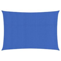 vidaXL Zonnezeil 160 g/m² 2x4 m HDPE blauw Zonwering Blauw Staal