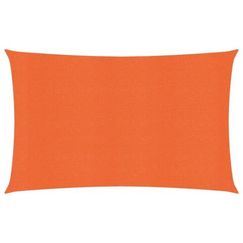 vidaXL Zonnezeil 160 g/m² 2x4 m HDPE oranje Zonwering Oranje Staal