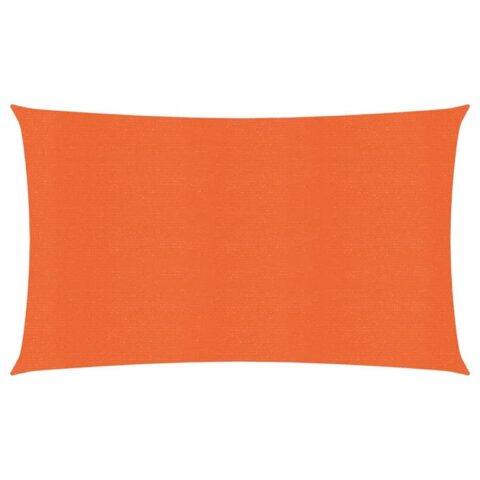 vidaXL Zonnezeil 160 g/m² 2x5 m HDPE oranje Zonwering Oranje Staal