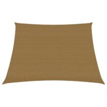 vidaXL Zonnezeil 160 g/m² 3/4x2 m HDPE taupe Zonwering Bruin Staal