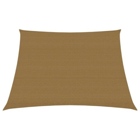 vidaXL Zonnezeil 160 g/m² 3/4x2 m HDPE taupe Zonwering Bruin Staal