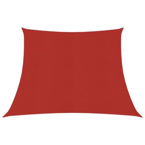 vidaXL Zonnezeil 160 g/m² 3/4x3 m HDPE rood Zonwering Rood Staal