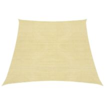 vidaXL Zonnezeil 160 g/m² 4/5x3 m HDPE beige Zonwering Beige RVS