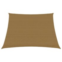 vidaXL Zonnezeil 160 g/m² 4/5x3 m HDPE taupe Zonwering Bruin Staal