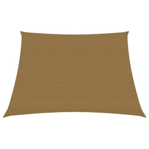 vidaXL Zonnezeil 160 g/m² 4/5x3 m HDPE taupe Zonwering Bruin Staal