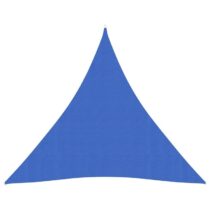 vidaXL Zonnezeil 160 g/m² 4x4x4 m HDPE blauw Zonwering Blauw Staal