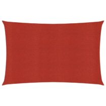 vidaXL Zonnezeil 160 g/m² 6x7 m HDPE rood Zonwering Rood Staal