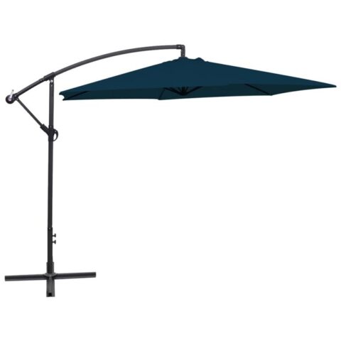 vidaXL Zweefparasol 3 m blauw Zonwering Blauw Staal